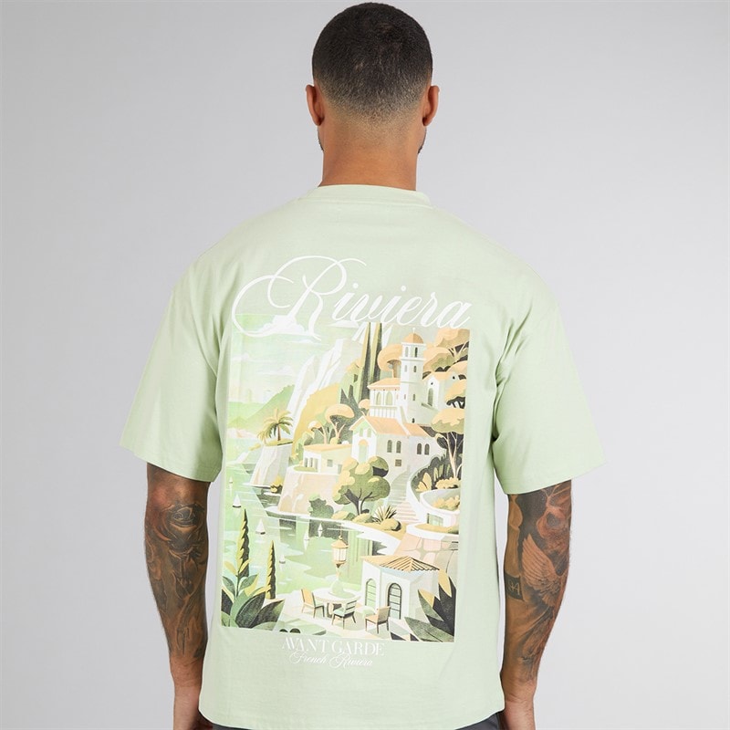 Avant Garde Herre Scape T-shirt Seagrass - Billede 3