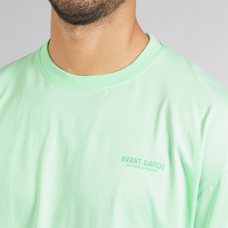 Avant Garde Herre Creatives T-shirt Og Shorts Sæt Spearmint - Billede 3