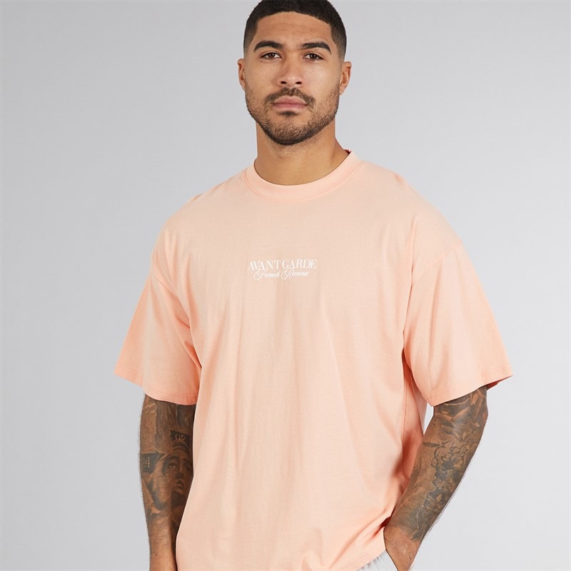 Avant Garde Herre Scape T-shirt Salmon - Billede 2