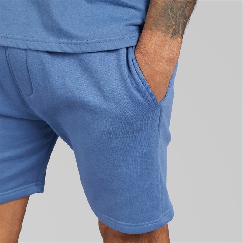 Avant Garde Herre Creatives T-shirt Og Shorts Sæt Indigo Blue - Billede 5