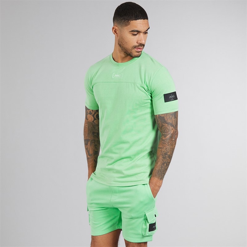 Avant Garde Herre Elation T-shirt og Shorts Sæt Neptune Green - Billede 1