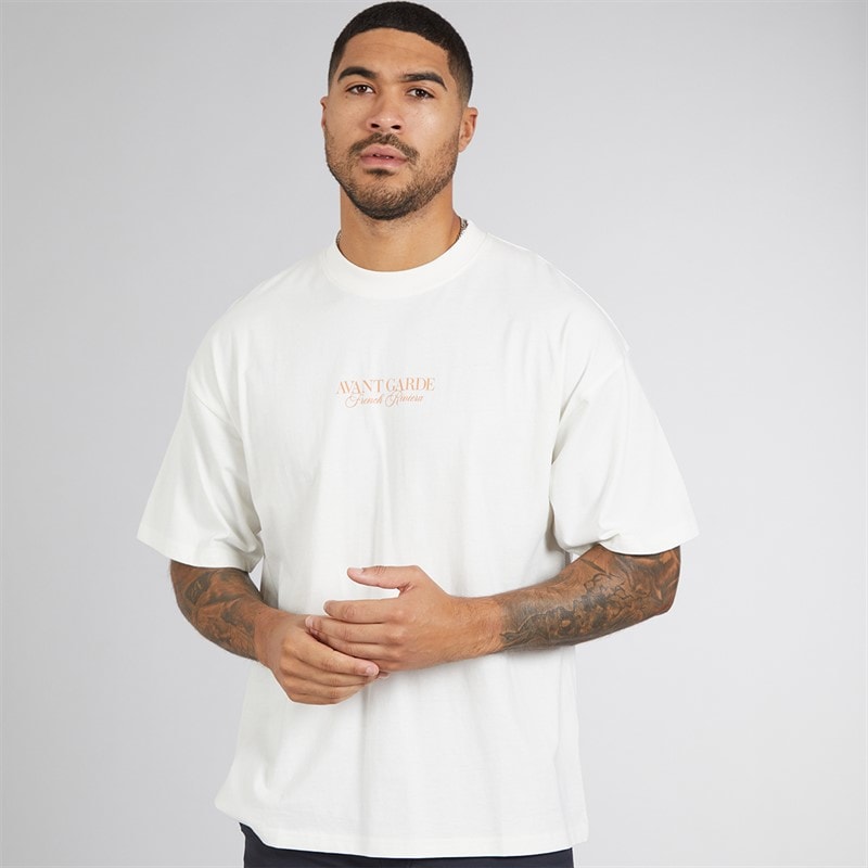 Avant Garde Herre Scape T-shirt Off White - Billede 2