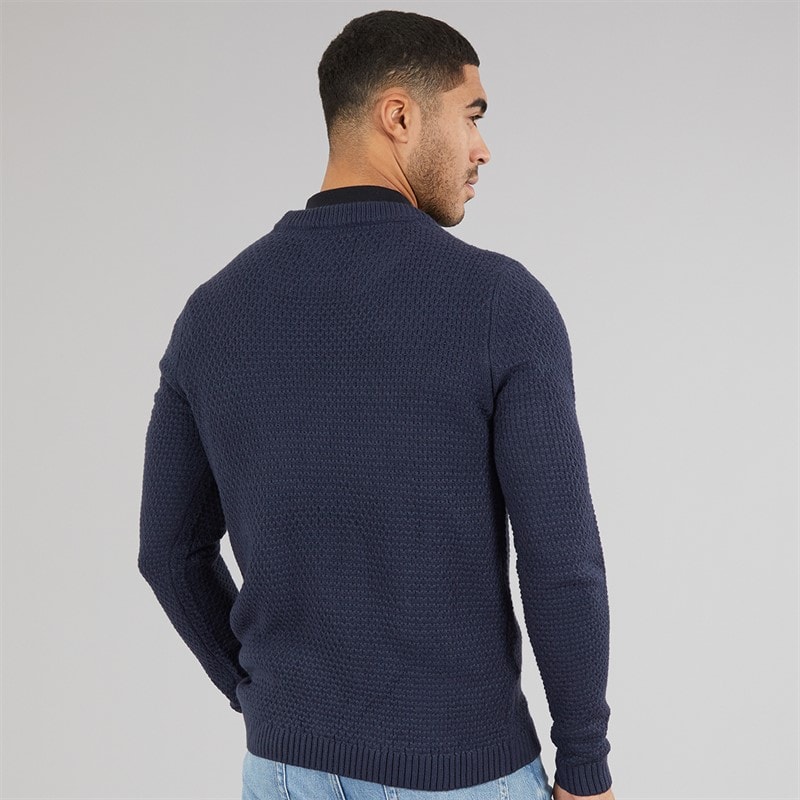 Avant Garde Herre Ciel Rund Hals Sweater Navy - Billede 2