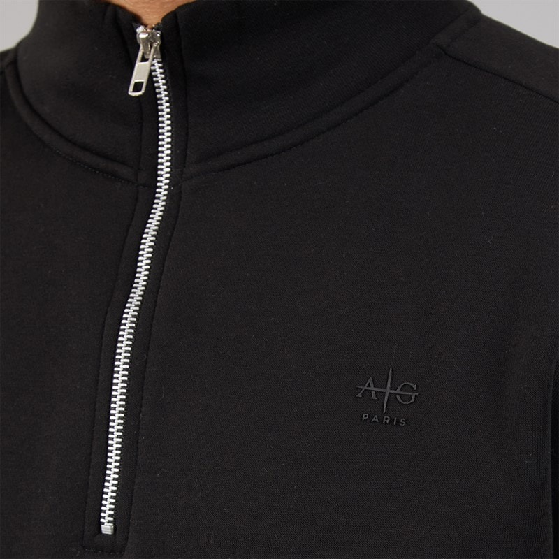 Avant Garde Herre Vespa 1/4 Zip Sweatshirt Sort - Billede 3