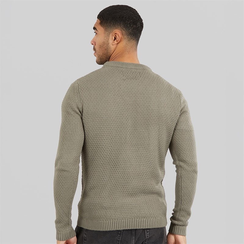 Avant Garde Herre Ciel Rund Hals Sweater Olive - Billede 2