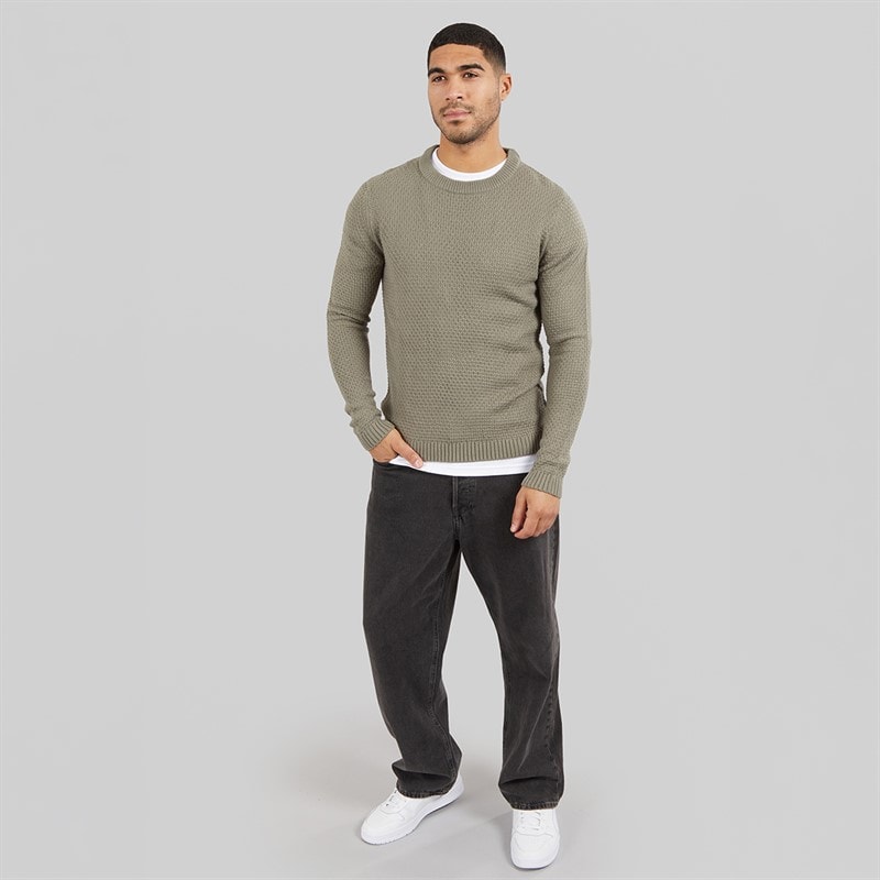 Avant Garde Herre Ciel Rund Hals Sweater Olive - Billede 3