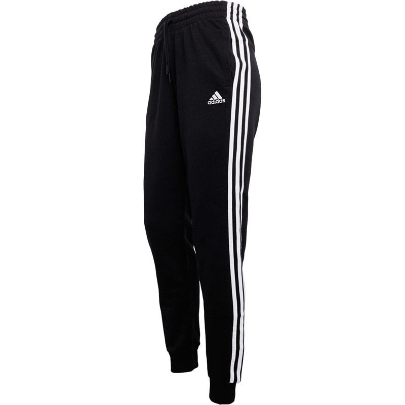 adidas Dame Essentials 3-Stripes French Terry Bukser Sort/Hvid - Billede 1