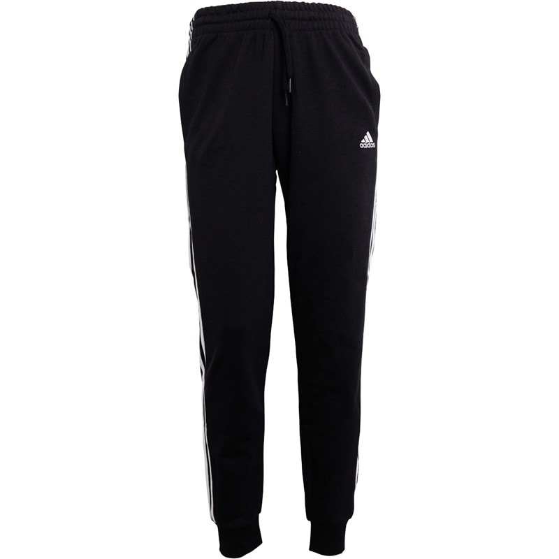 adidas Dame Essentials 3-Stripes French Terry Bukser Sort/Hvid - Billede 2
