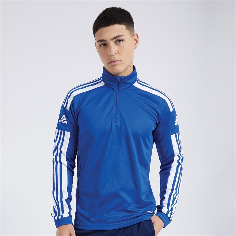 adidas Herre Squadra 21 1/4 Zip Træningstop Royal Blue/Hvid - Billede 1