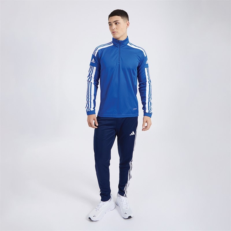 adidas Herre Squadra 21 1/4 Zip Træningstop Royal Blue/Hvid - Billede 4