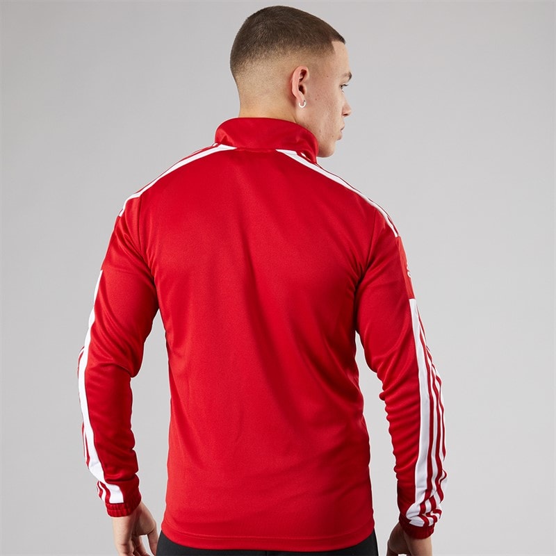 adidas Herre Squadra 21 1/4 lynlås træningstop Team Power Red/Hvid - Billede 2