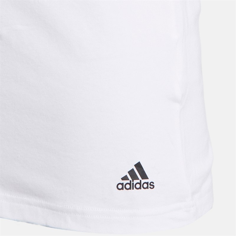 adidas Herre Aktiv Flex Bomuld To Pak V-Hals T-Shirts Hvid - Billede 2
