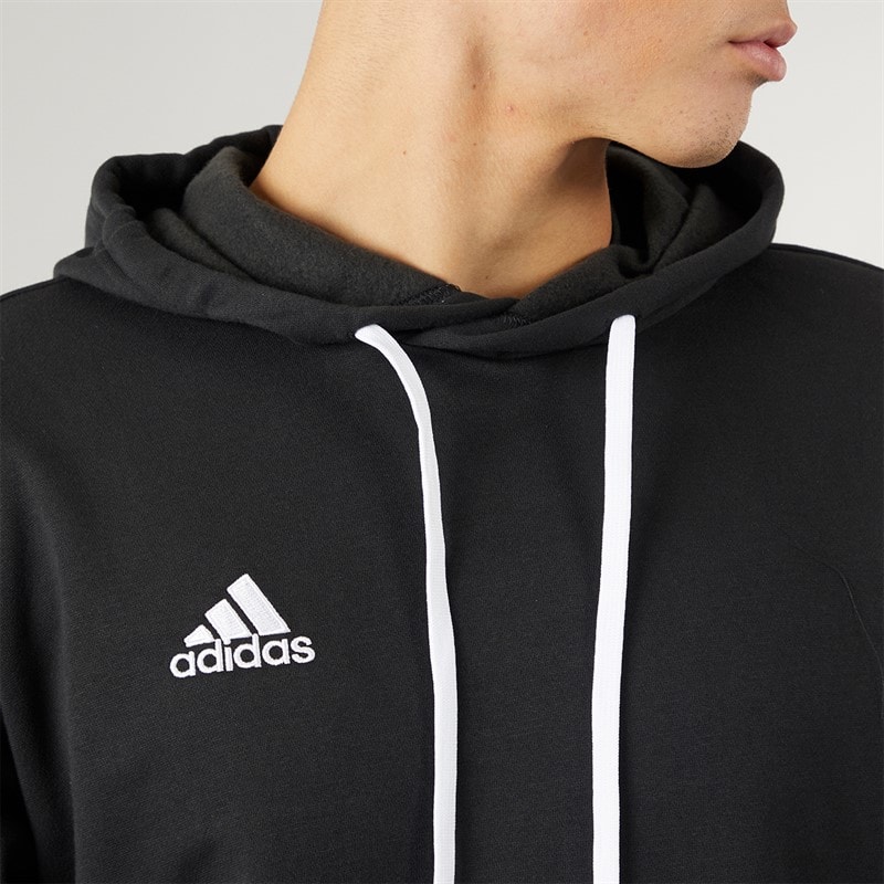 adidas Herre Entrada 22 Pullover Sweat Hoodie Sort/Hvid - Billede 3