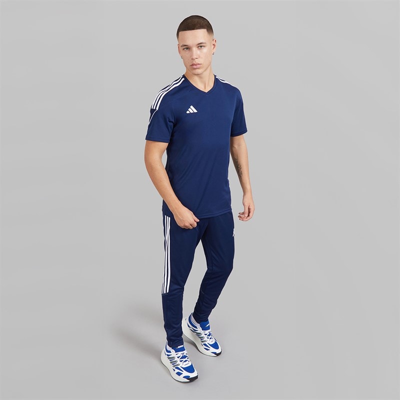 adidas Herre Tiro 23 Club træningsbukser Team Navy/Hvid - Billede 4