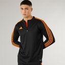 adidas Herre Tiro 23 Club 1/4 lynlås træningstop sort/signal orange