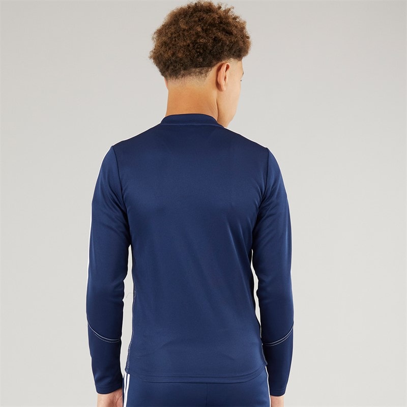 adidas Junior Tiro 23 Club 1/4 Zip Træningstop Team Blue/Hvid - Billede 2