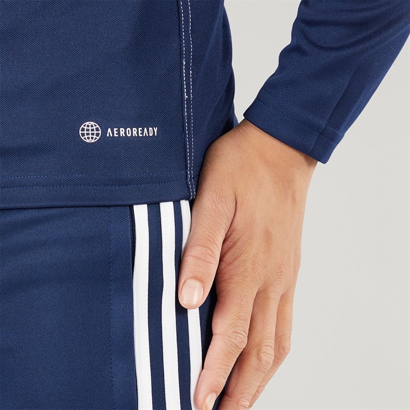 adidas Junior Tiro 23 Club 1/4 Zip Træningstop Team Blue/Hvid - Billede 5