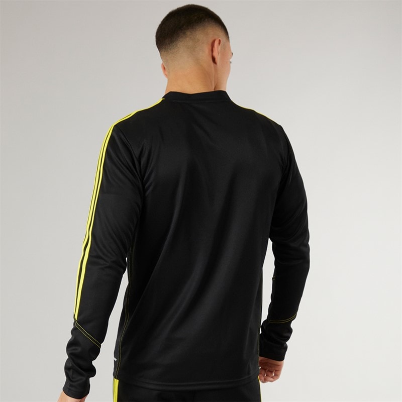 adidas Herre Tiro 23 Klub 1/4 lynlås træningsbluse sort/kraftig gul - Billede 2
