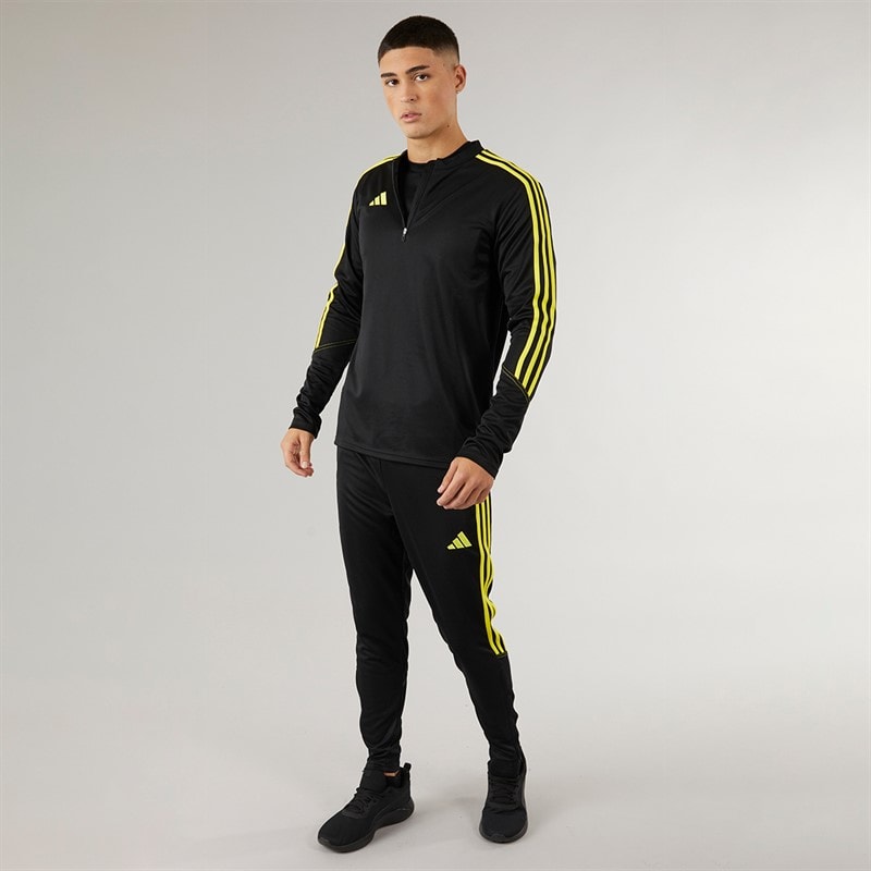 adidas Herre Tiro 23 Klub 1/4 lynlås træningsbluse sort/kraftig gul - Billede 4