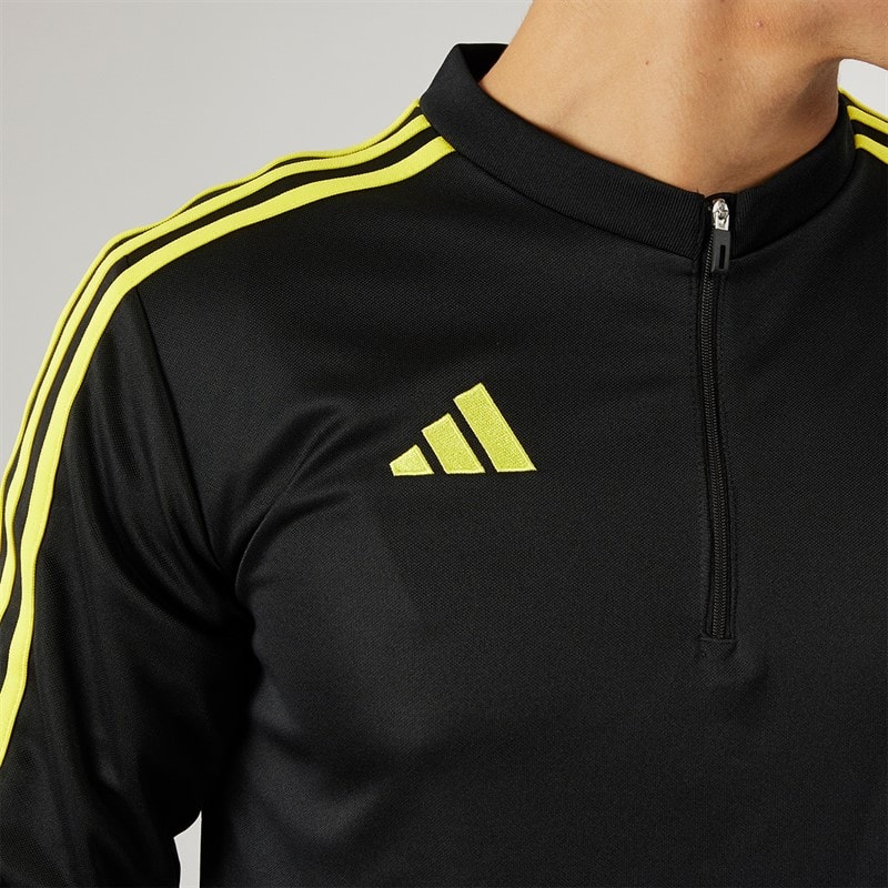adidas Herre Tiro 23 Klub 1/4 lynlås træningsbluse sort/kraftig gul - Billede 5