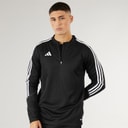 adidas Herre Tiro 23 Club 1/4 lynlås træningstop sort/hvid