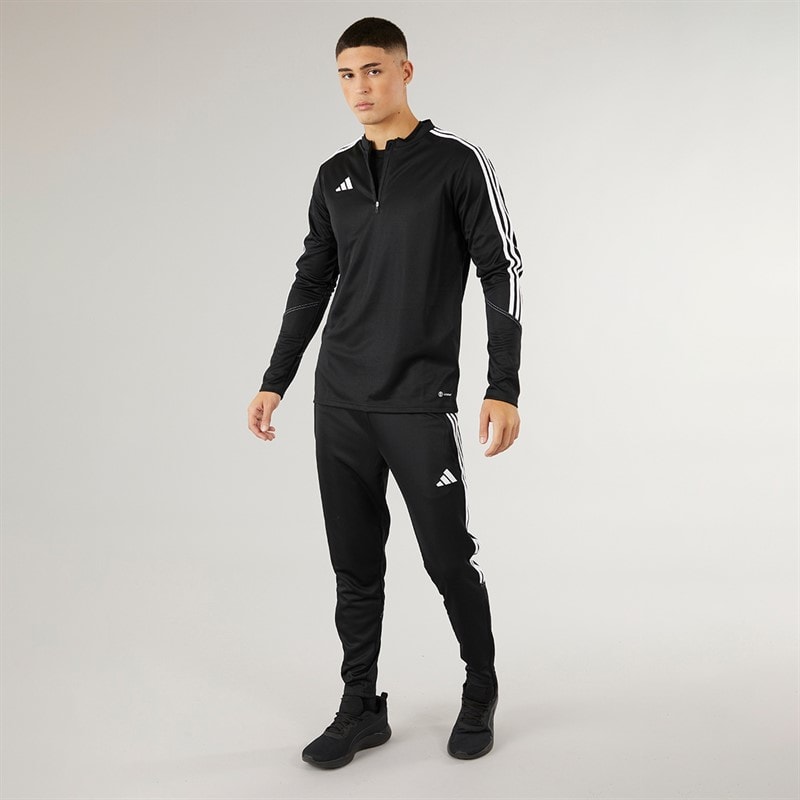 adidas Herre Tiro 23 Club 1/4 lynlås træningstop sort/hvid - Billede 4