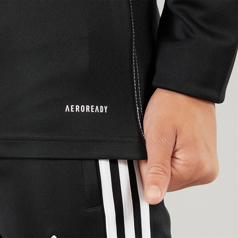 adidas Junior Tiro 23 Club 1/4 Zip Træningstop Sort/Hvid - Billede 5