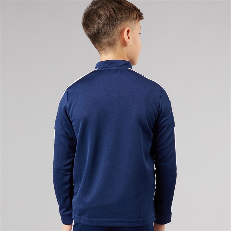 adidas Junior Squadra 21 1/4 Zip Træningstop Navy Blue/Hvid - Billede 2