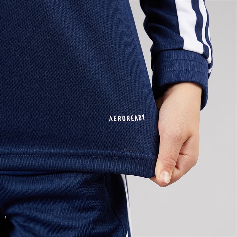 adidas Junior Squadra 21 1/4 Zip Træningstop Navy Blue/Hvid - Billede 3