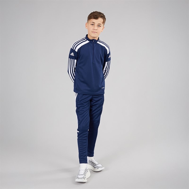 adidas Junior Squadra 21 1/4 Zip Træningstop Navy Blue/Hvid - Billede 4