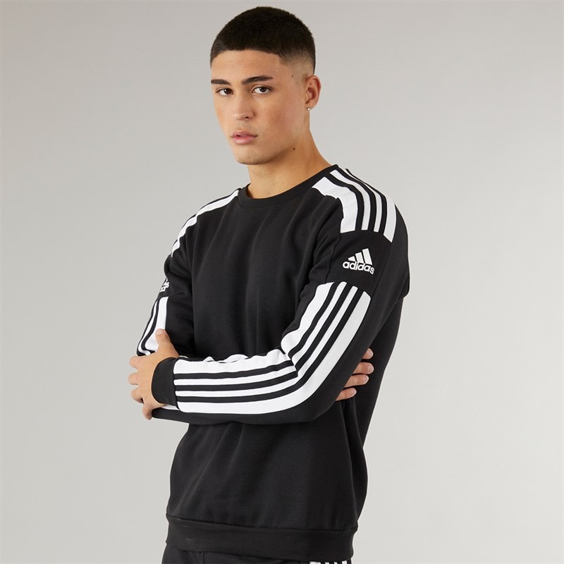 adidas Herre Squadra 21 Sweatshirt Sort/Hvid - Billede 1
