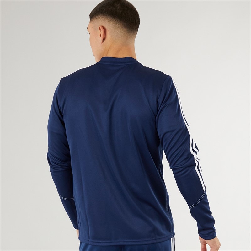 adidas Herre Tiro 23 Club 1/4 lynlås træningstop Navy/Hvid - Billede 2