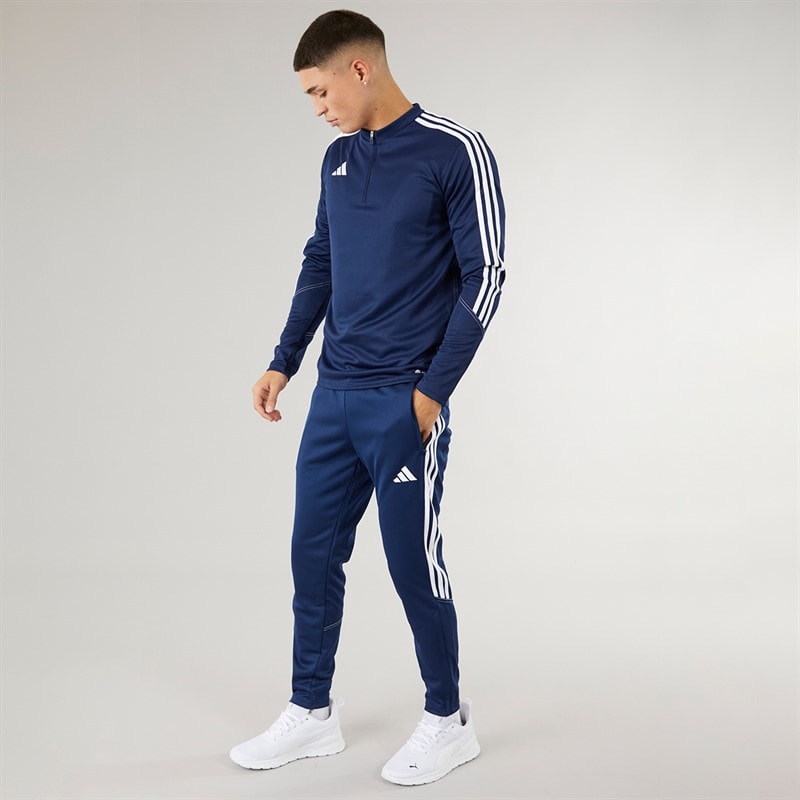 adidas Herre Tiro 23 Club 1/4 lynlås træningstop Navy/Hvid - Billede 3