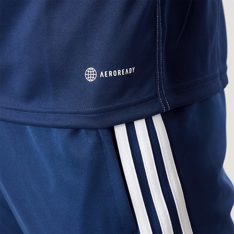 adidas Herre Tiro 23 Club 1/4 lynlås træningstop Navy/Hvid - Billede 4