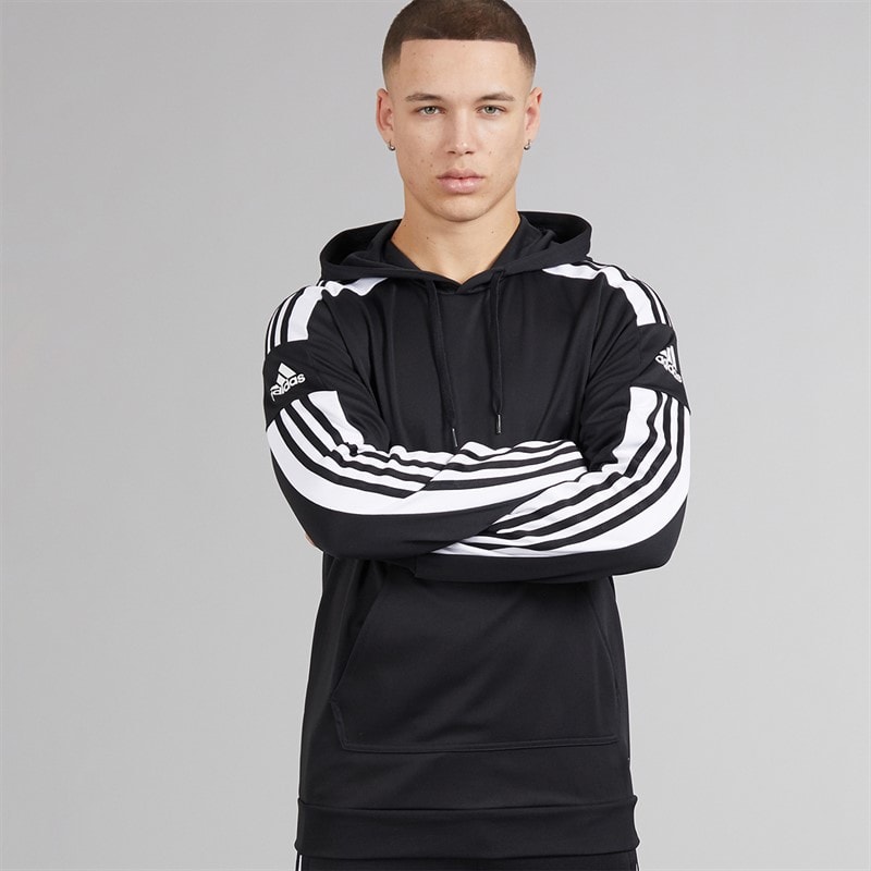 adidas Herre Squadra 21 Pullover Træningshættetrøje Sort/Hvid - Billede 1