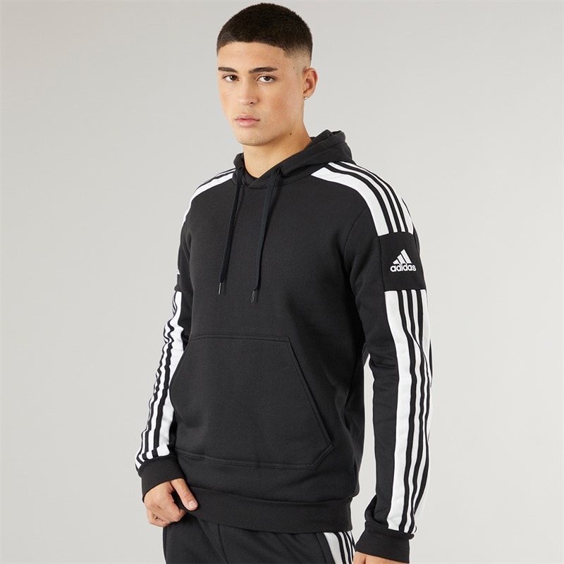 adidas Herre Squadra 21 Pullover Sweat Hættetrøje Sort/Hvid - Billede 1