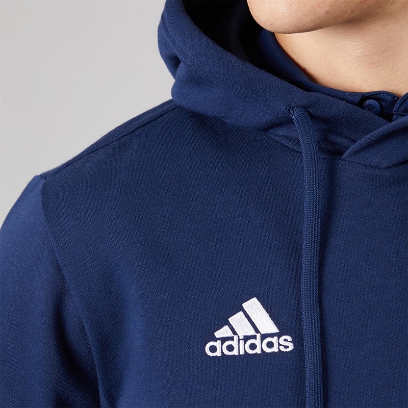 adidas Herre Entrada 22 Pullover Sweat Hættetrøje Navy/Hvid - Billede 3