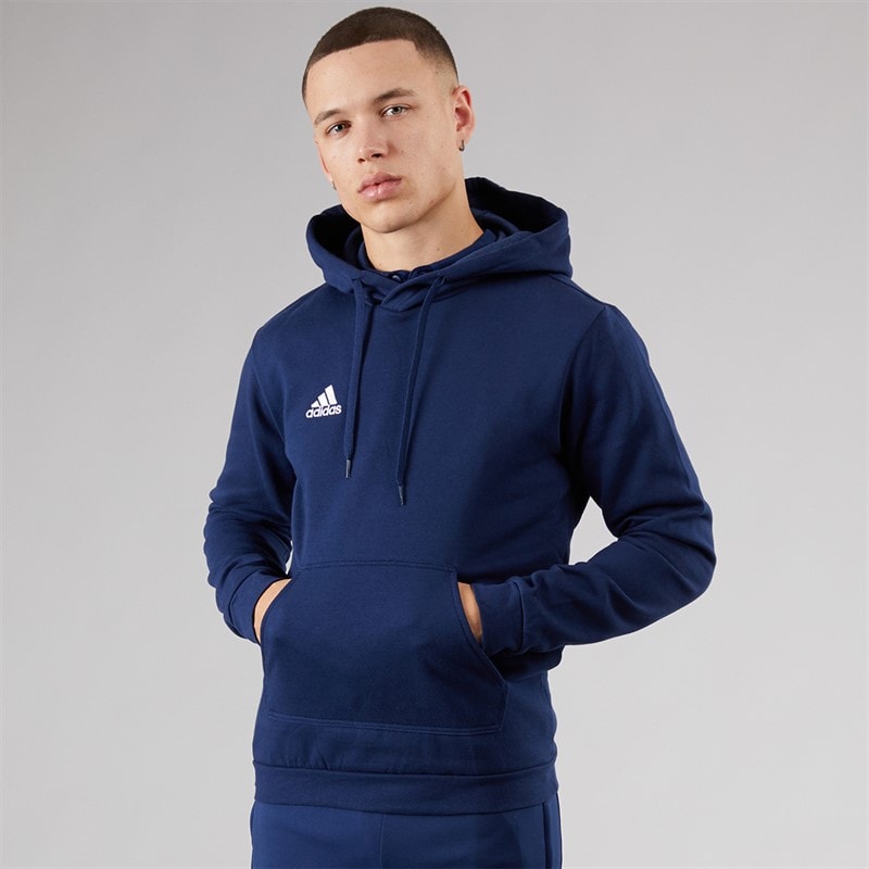 adidas Herre Entrada 22 Pullover Sweat Hættetrøje Navy/Hvid - Billede 5