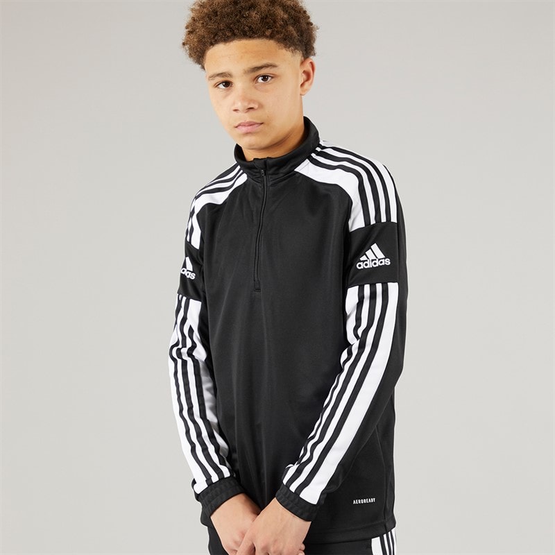 adidas Junior Squadra 21 1/4 Zip Træningstop Sort/Hvid - Billede 1