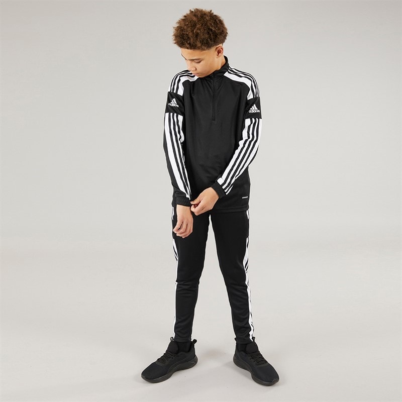 adidas Junior Squadra 21 1/4 Zip Træningstop Sort/Hvid - Billede 4