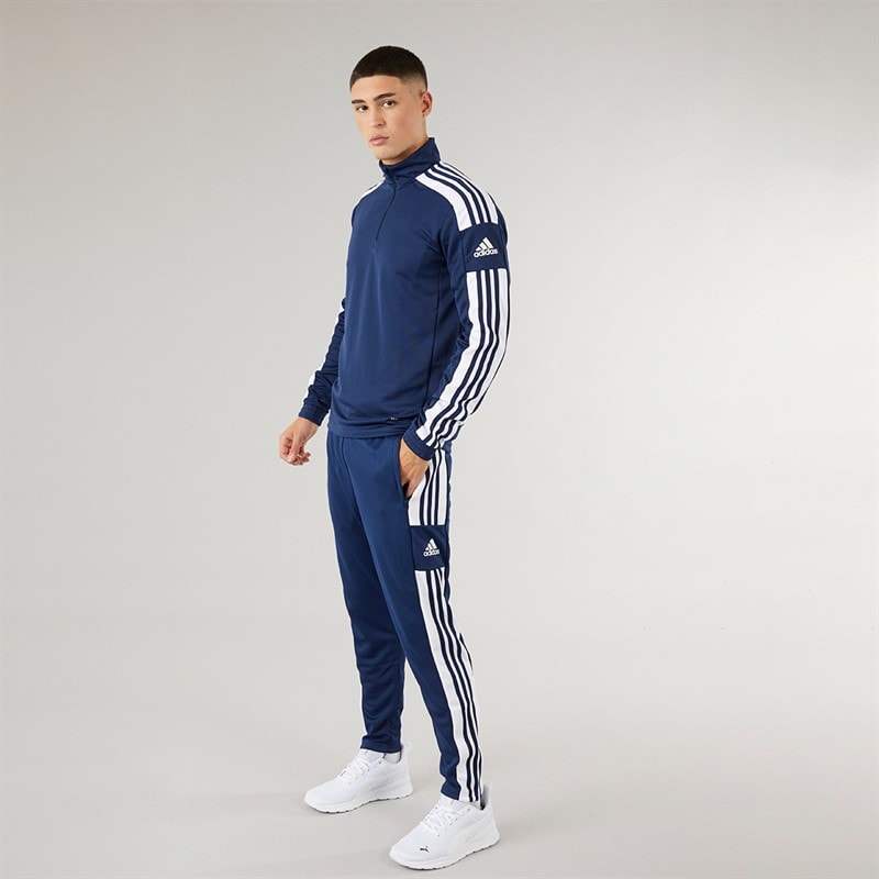 adidas Herre Squadra 21 1/4 Zip træningstop Navy/Hvid - Billede 4