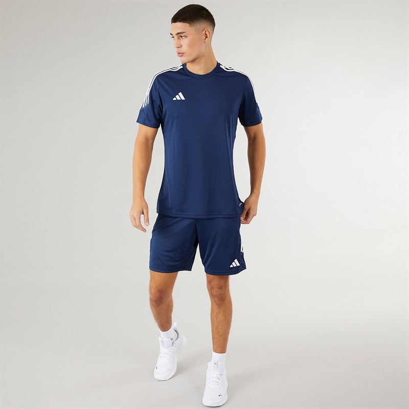 adidas Herre Tiro 23 Club Træningsshorts Team Navy Blå 2/Hvid - Billede 4