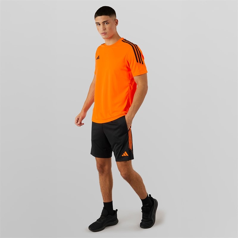 adidas Herre Tiro 23 Club Træningsshorts Sort/Signal Orange - Billede 4