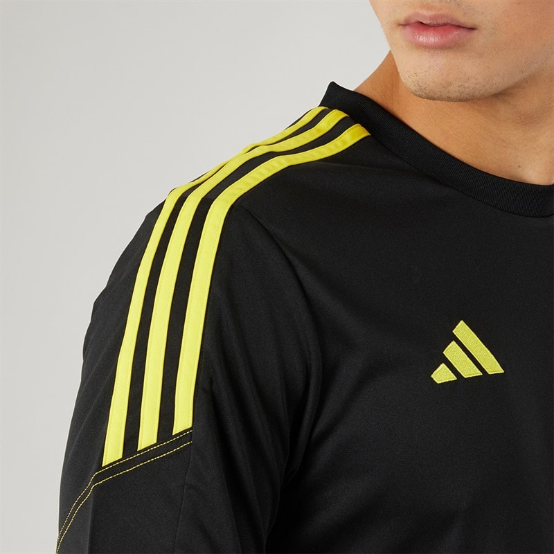adidas Herre Tiro 23 Club T-shirt Sort/Bright Yellow - Billede 3