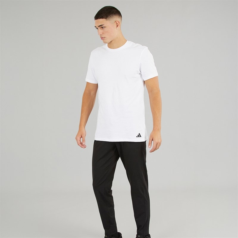 adidas Herre Komfort Flex Bomuld Tre Pak Rund Hals T-shirts Hvid - Billede 3