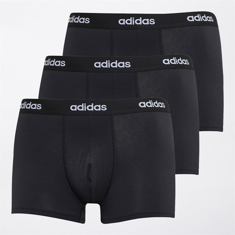 adidas Herre Micro Flex Bomuld Tre Pak Underbukser Sort - Billede 1