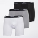 adidas Herre Bomuld Stretch Tre Pak Boxer Shorts Sort/Hvid/Grå