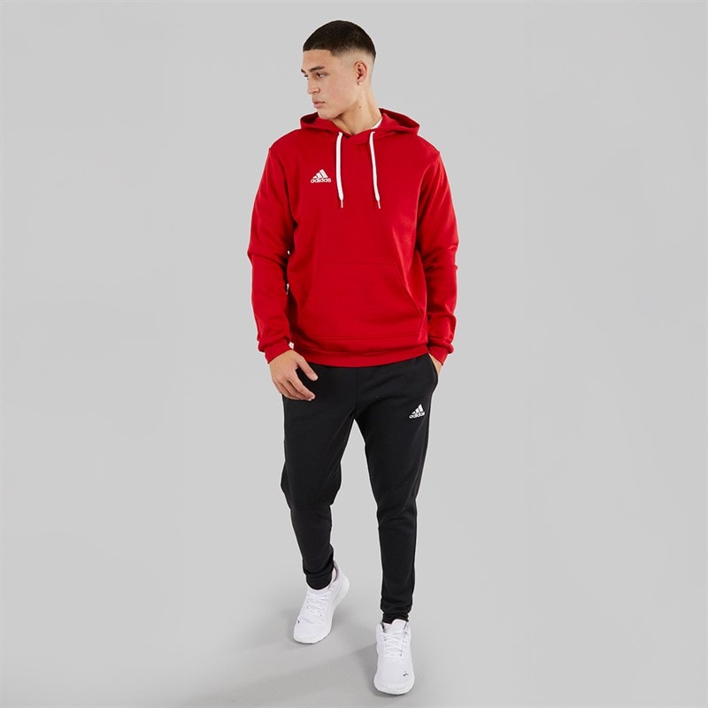 adidas Herre Entrada 22 Pullover Sweat Hættetrøje Team Power Red - Billede 4