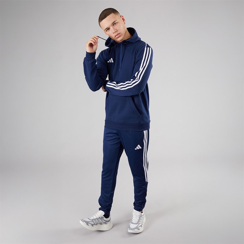 adidas Herre Tiro 23 League Pullover Sweat Hættetrøje Team Navy Blue - Billede 4