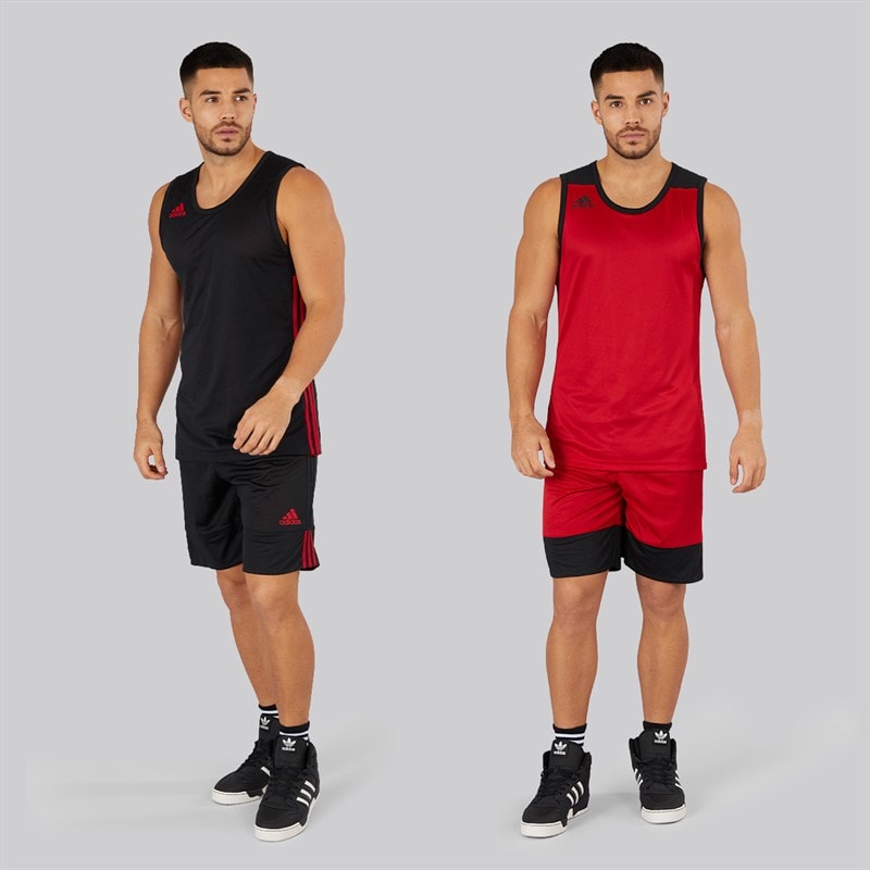 adidas Herre 3G Speed Vendbar Basketball Trøje Sort/Power Red - Billede 3